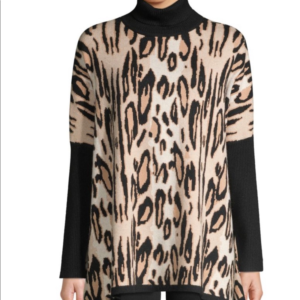 Joseph A XL animal print sweater like new